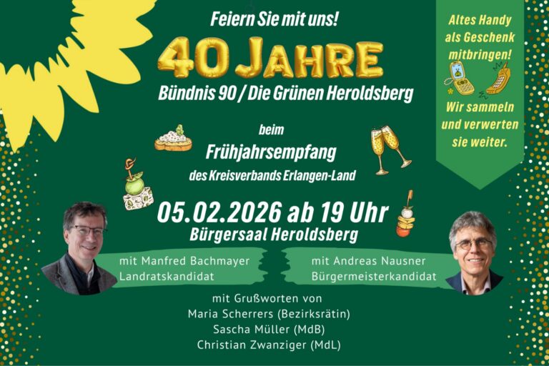 Frühjahrsempfang KV ERH – 40 Jahre Grüne Heroldsberg
