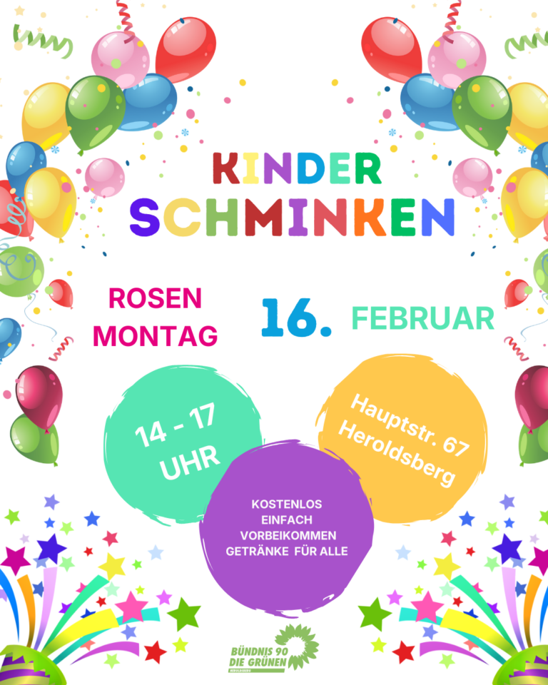 Kinderschminken am Rosenmontag