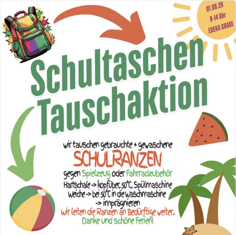 Schultaschentauschaktion 2026
