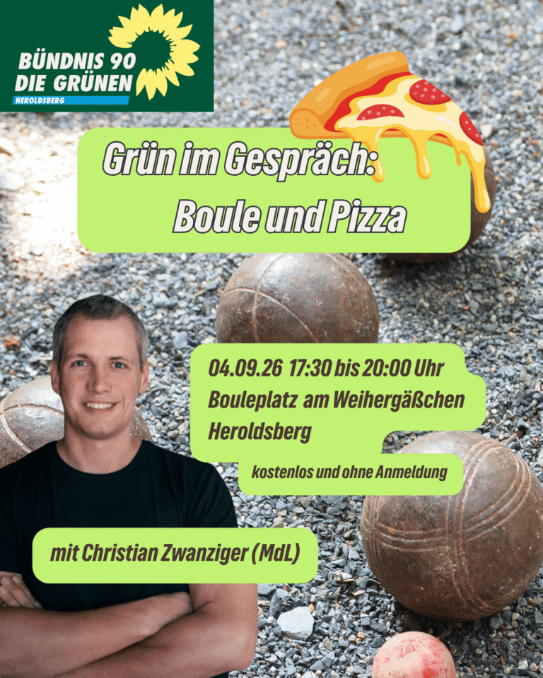 Grün im Gespräch: Boule und Pizza mit Christian Zwanziger (MdL)